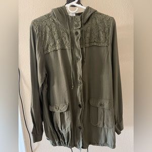 Coco&Jameson light olive green hooded jacket